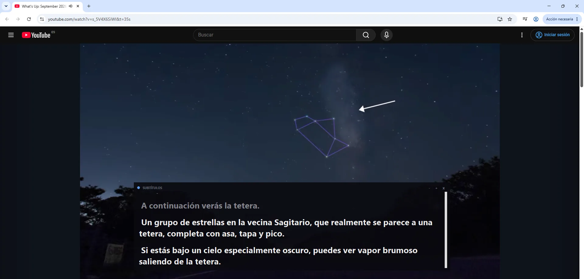 Subtítulos traducidos en directo sobre un vídeo de YouTube en inglés