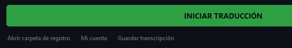 Pie del programa con el enlace «Guardar transcripción»